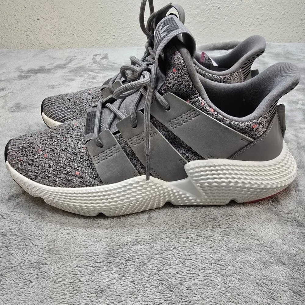 Adidas Prophere Shoes Mens 8.5 Gray Solar Red Athletic CQ3023